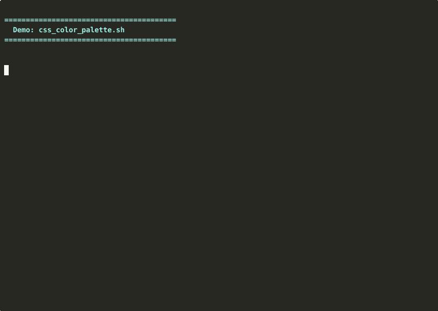 Demo of css_color_palette.sh