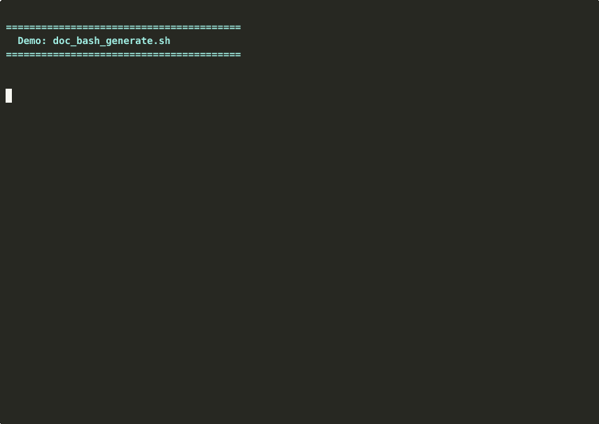 Demo of doc_bash_generate.sh